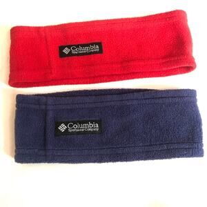 Columbia Youth Kids Unisex HeadBand Ear Warmer Blue Red  SET OF 2 Outdoor Winter